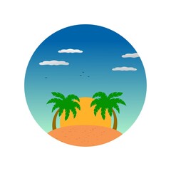 Fototapeta na wymiar background tropical island illustration
