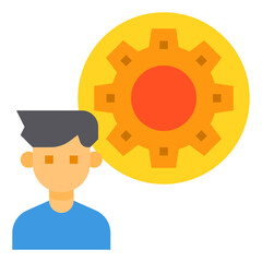 Management flat icon