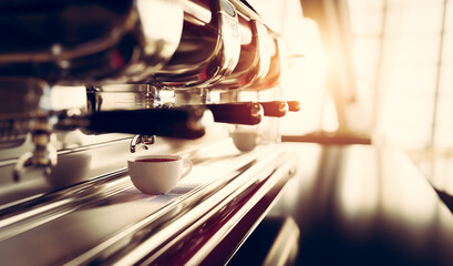 Coffee machine in restaurant