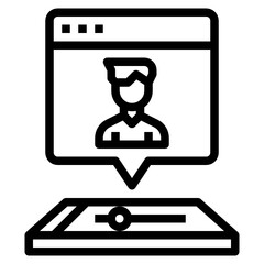 VDO Conference outline icon