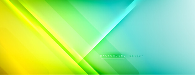 Fototapeta premium Abstract background - lines composition created with lights and shadows. Technology or business digital template. Trendy simple fluid color gradient abstract background with dynamic