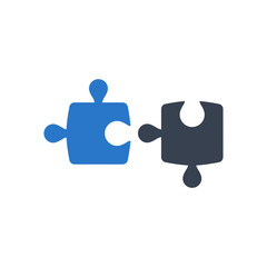 Obraz premium Puzzle icon vector graphic illustration