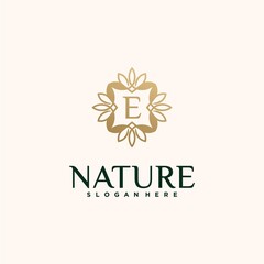 Set of creative abstract lotus logo Linear style lotus flower logo template