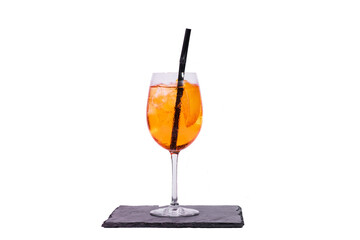 Aperol Spritz cocktail isolated on white background