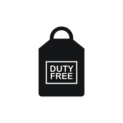 Duty free shopping bag icon design. vector illustration