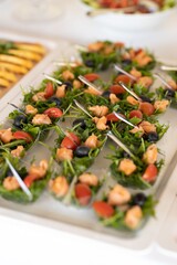 salad with shrimps and vegetables