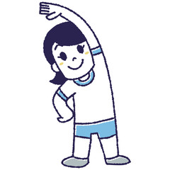 体操をする女の子