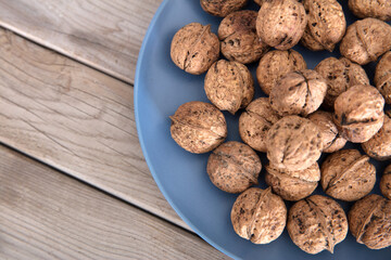 Walnuts on the plate
