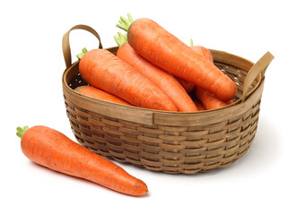 Fresh carrot on a white background