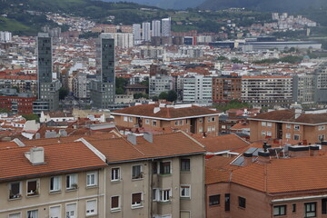 Urbanscape in the city of Bilbao