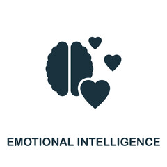 Emotional Intelligence icon. Monochrome simple element from personal growth collection. Creative Emotional Intelligence icon for web design, templates, infographics and more