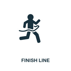 Finish Line icon. Monochrome simple element from personal growth collection. Creative Finish Line icon for web design, templates, infographics and more