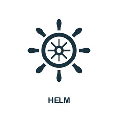 Helm icon. Monochrome simple element from personal growth collection. Creative Helm icon for web design, templates, infographics and more