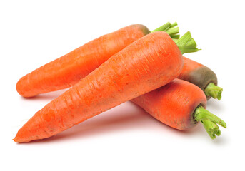Fresh carrot on a white background