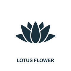 Lotus Flower icon. Monochrome simple element from sauna collection. Creative Lotus Flower icon for web design, templates, infographics and more