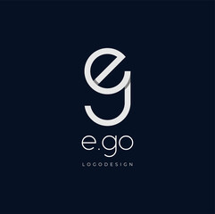 EGO simple Typhography logo design inspiration