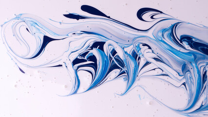 The colors of the aqueous ink are translucent. Abstract multicolored marble texture background