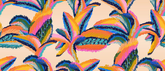 Hand getekende kleurrijke abstracte print. Artistiek collage naadloos patroon. Modieuze sjabloon voor ontwerp.