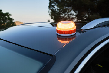 Emergency light for damaged vehicles (luminous beacon V16)  dgt, mandatory to replace by triangles.