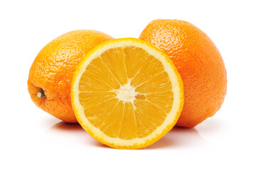 orange fruit isolated on white background