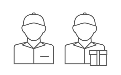 courier person outline icon