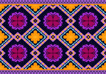 Vector,illustator,Geometric ethnic ikat seamless pattern,Patterns design for fabric,wallpaper,background,wall,tile,carpet,wrapping,clothing,batik,Abstract ethnic geometric pattern