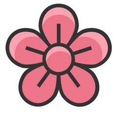 flower line color icon