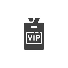 Vip member badge vector icon