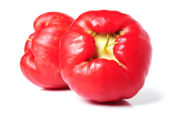 Rose apples or chomphu on white background
