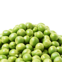 Fresh peas isolated on white background 