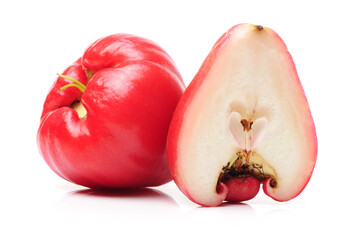 Rose apples or chomphu on white background