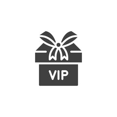 VIP gift box vector icon