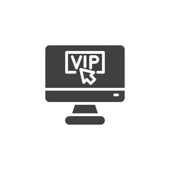 VIP booking vector icon