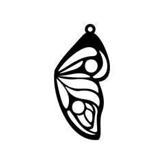  beautiful wing butterfly earring vector illustration design
