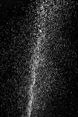 Splashing water on a black background