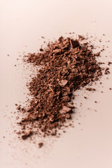 selective focus, broken eye shadow scattered