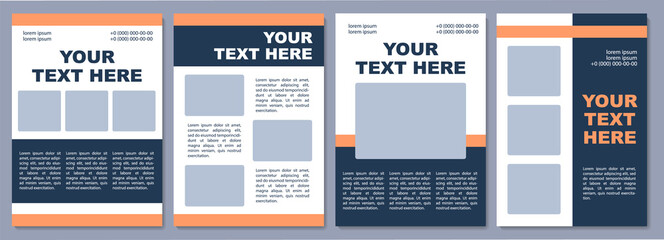 Business proposal brochure template. Marketing material. Flyer, booklet, leaflet print, cover design with copy space. Your text here. Vector layouts for magazines, annual reports, advertising posters