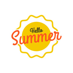Summertime season lettering typography graphic vector