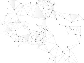 Block chain global network technology concept.