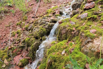 waterfall in the mountains