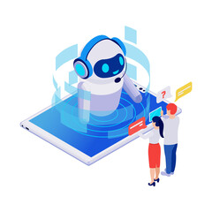 Chatbot Isometric Icon
