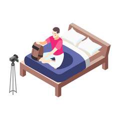 Vlogger Isometric Illustration