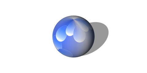 3d render colorful sphere isolated on white background