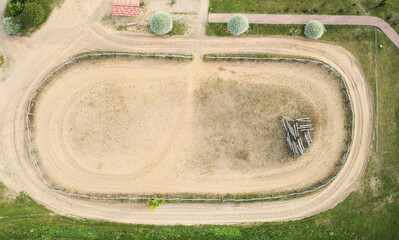 Empty sand hippodrome