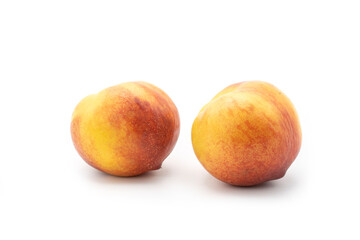 Peach isolated on white background.