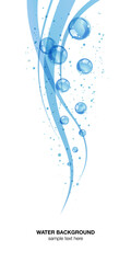水波線泡青のベクター背景イラストデザイン素材