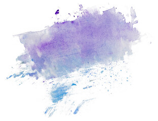 Watercolor stain blue-violet with a gradient, smudged