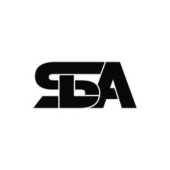 SLA letter monogram logo design vector
