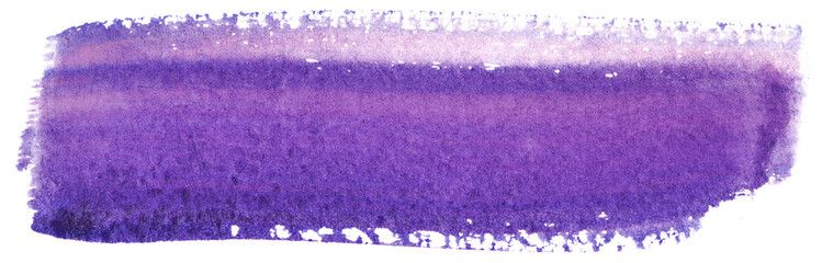 Watercolor spot violet on white background