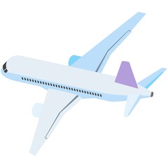 Plane vector, airplane travel icon, air jet illustration